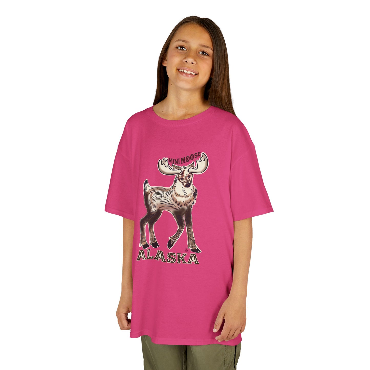 Kids Alaska Moose T-Shirt — Vintage Wildlife Graphic Tee for Grandkids