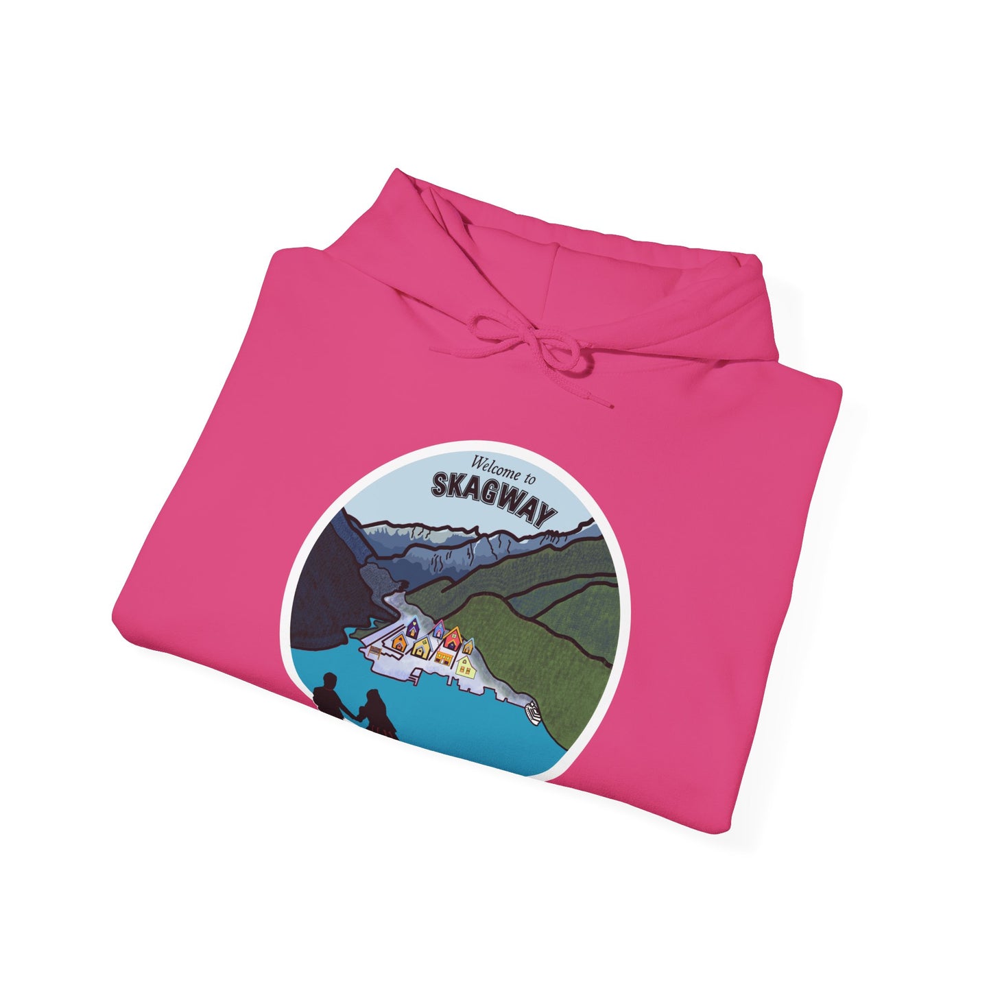 Welcome to Skagway Alaska Hoodie – Hand-Drawn | Artist Edition
