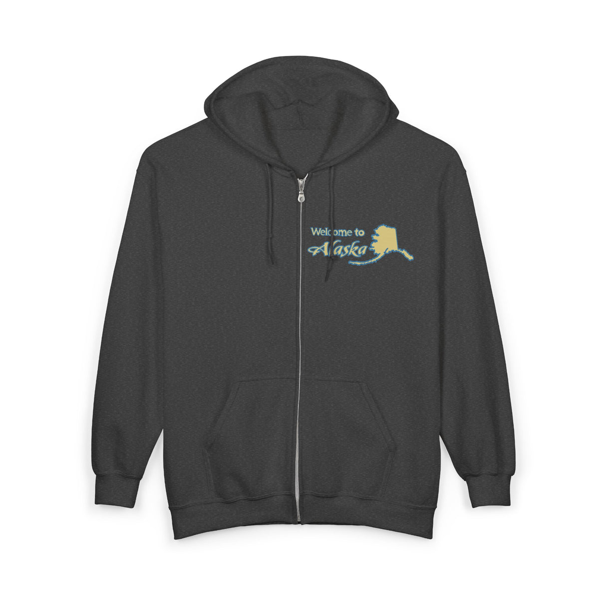 Alaska Yukon Caribou Zip Hoodie — Welcome to Alaska Graphic Sweatshirt