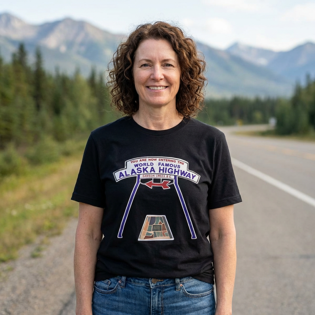 Alaska Highway t shirt world famous Alaska Highway sign design