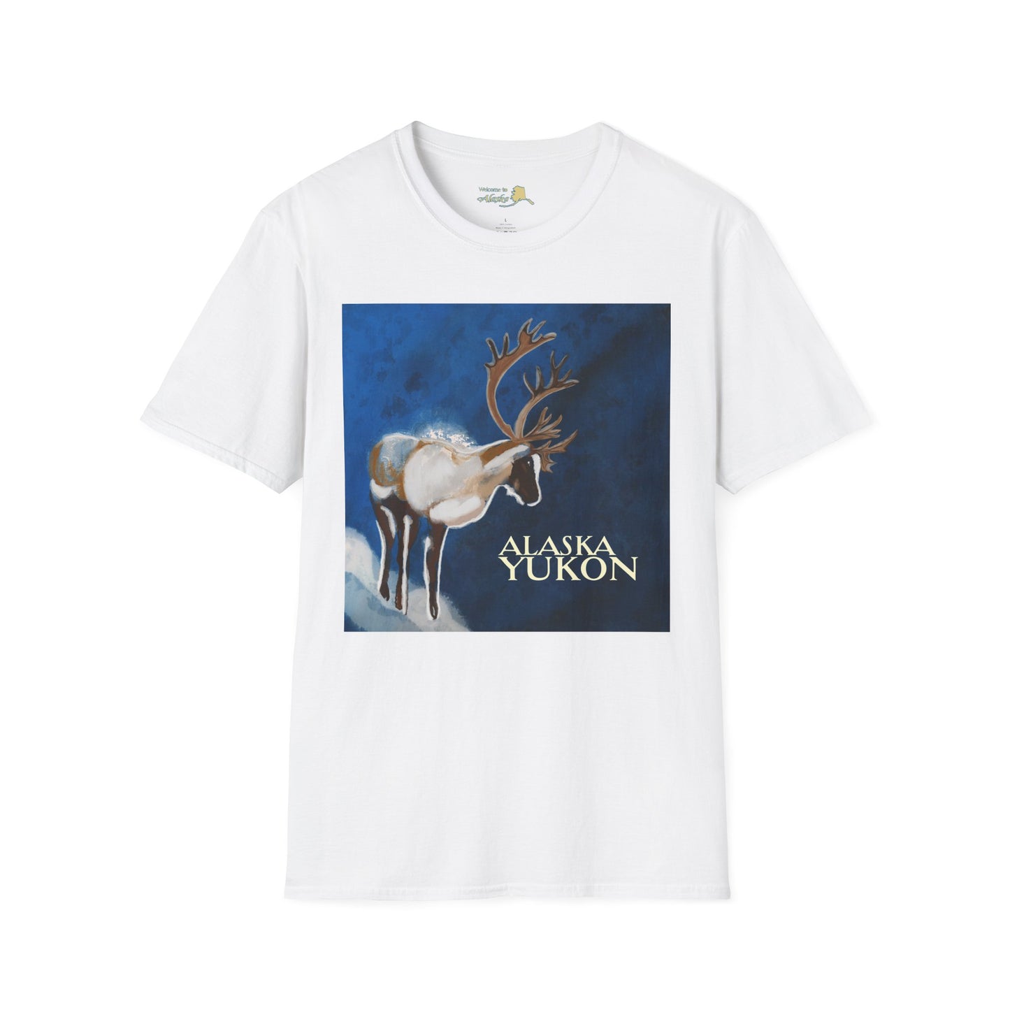 Caribou Reindeer Alaska Yukon T-Shirt — Vintage Wildlife Graphic Tee
