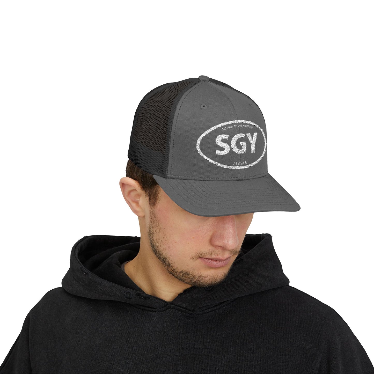 SGY Skagway, Alaska Trucker Hat — Vintage Gateway to the Klondike Snapback Cap