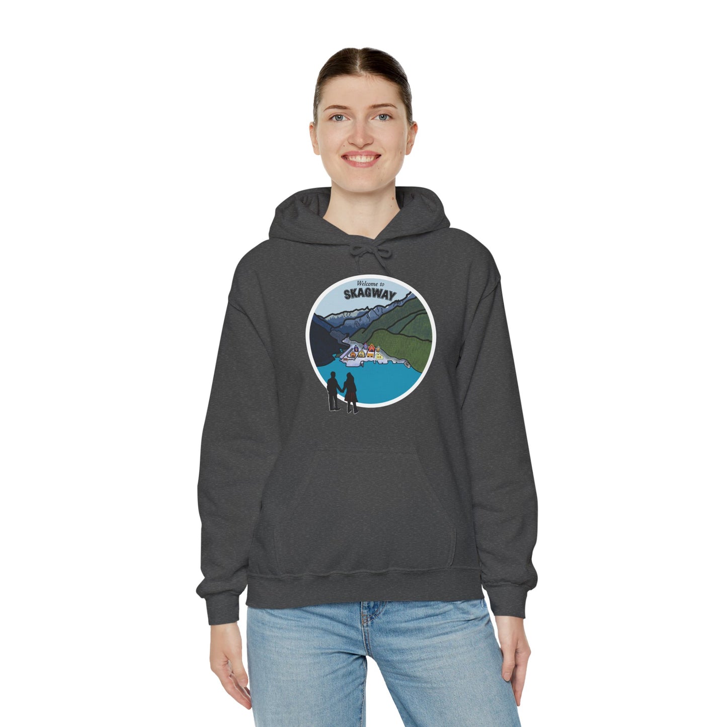 Welcome to Skagway Alaska Hoodie – Hand-Drawn | Artist Edition