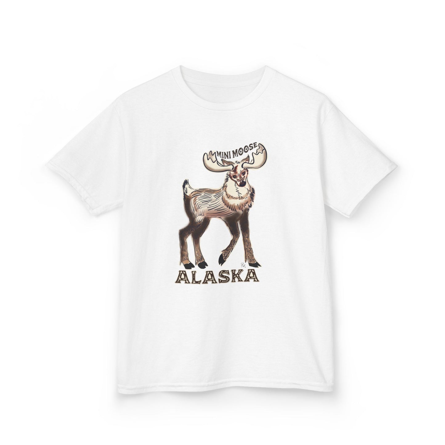 Kids Alaska Moose T-Shirt — Vintage Wildlife Graphic Tee for Grandkids