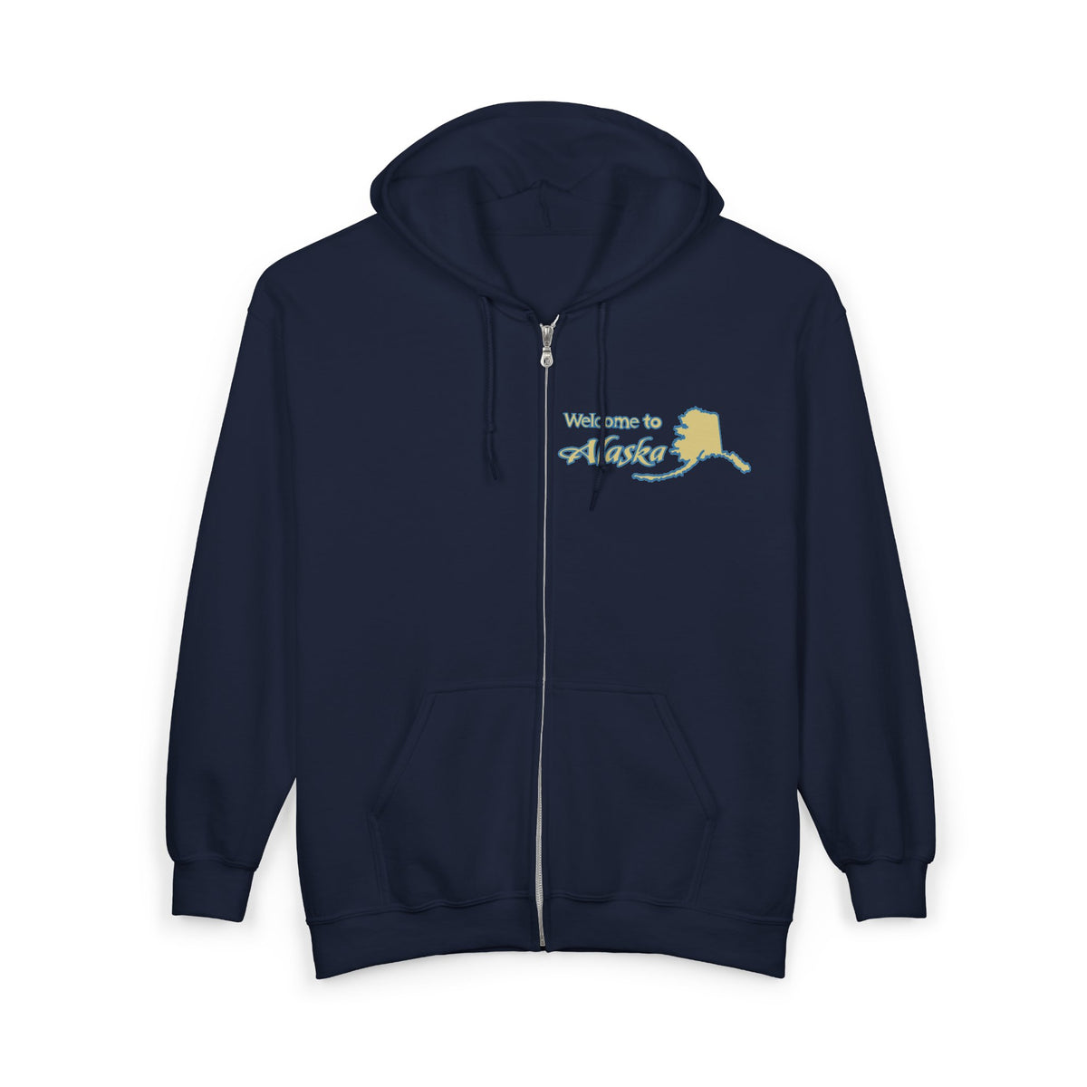 Alaska Yukon Caribou Zip Hoodie — Welcome to Alaska Graphic Sweatshirt