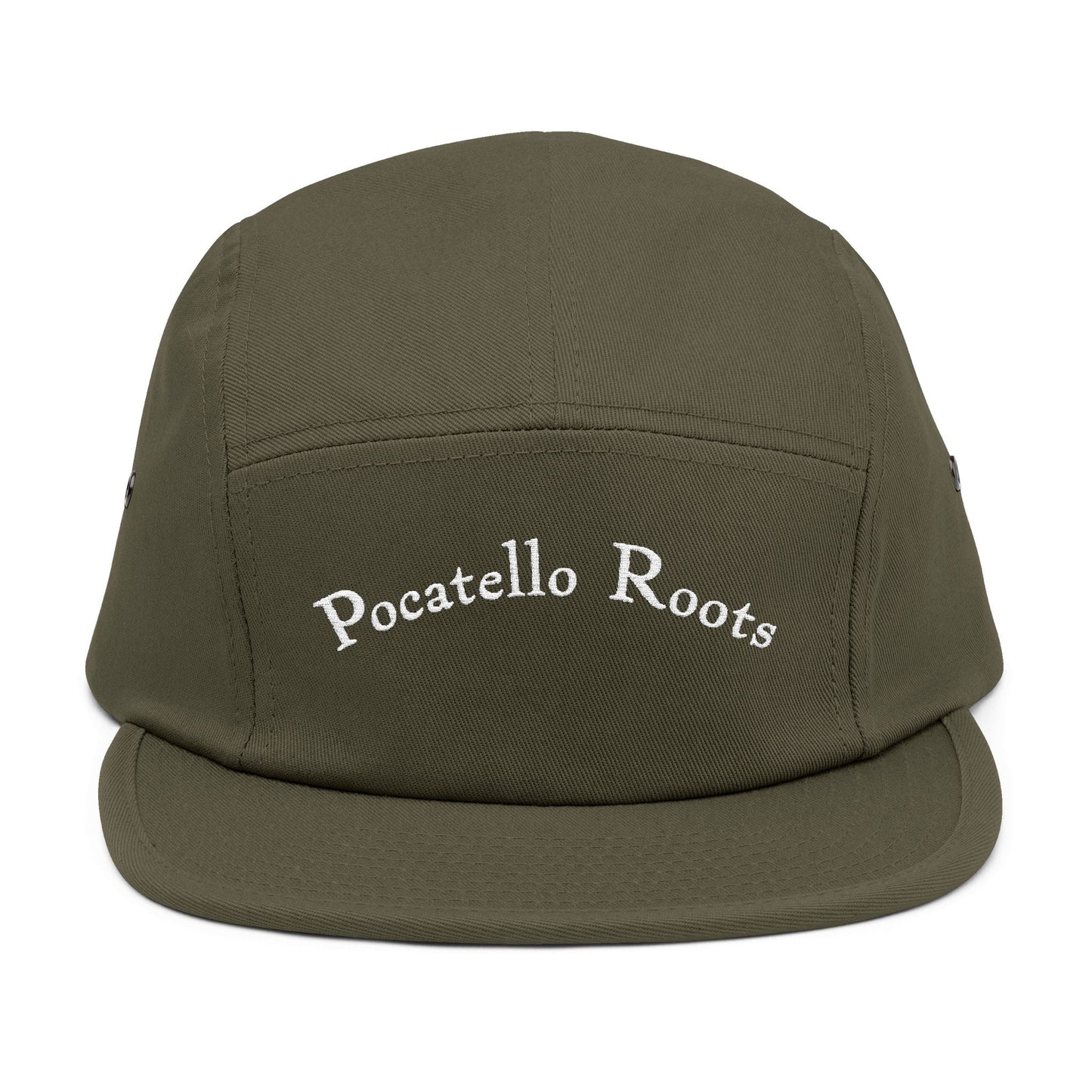 Pocatello Roots Embroidered 5-Panel Cap – Casual Cotton Camper Hat