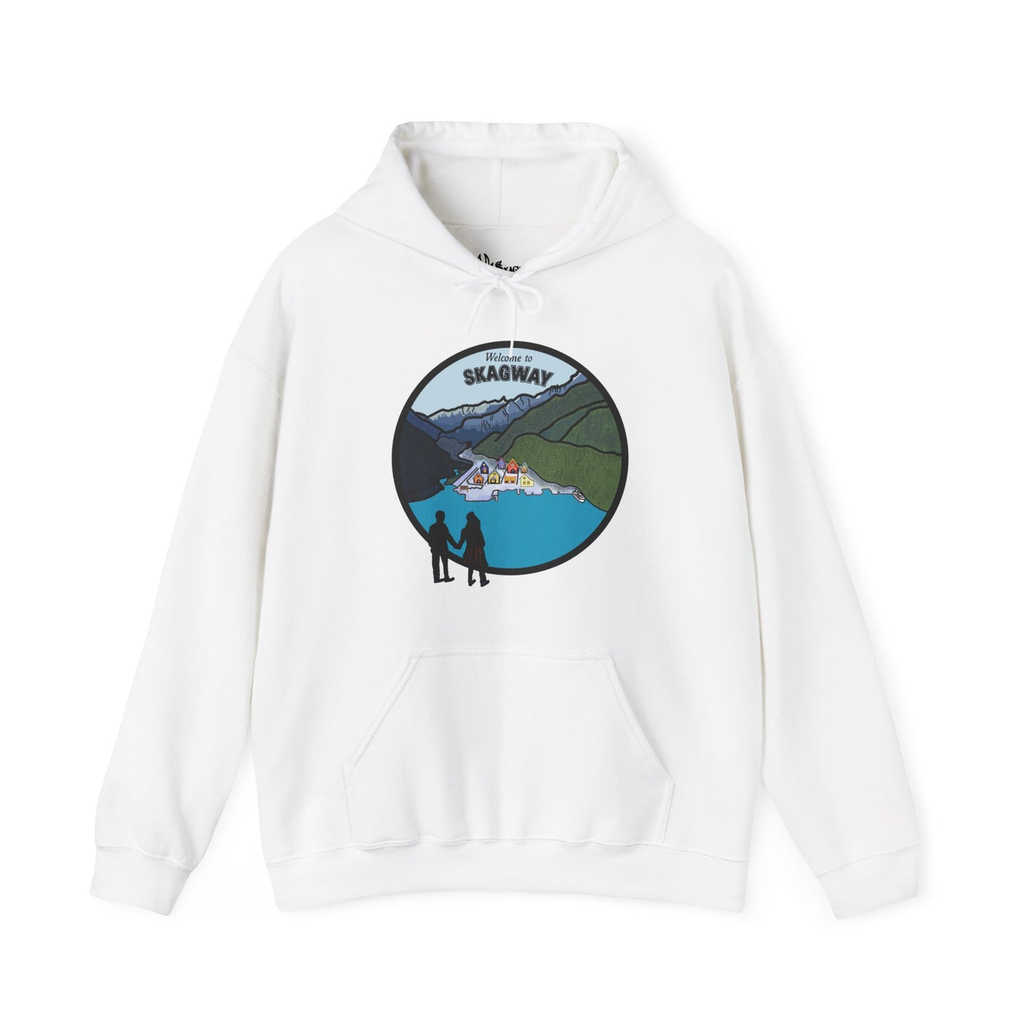 Welcome to Skagway Alaska Hoodie – Hand-Drawn | Artist Edition