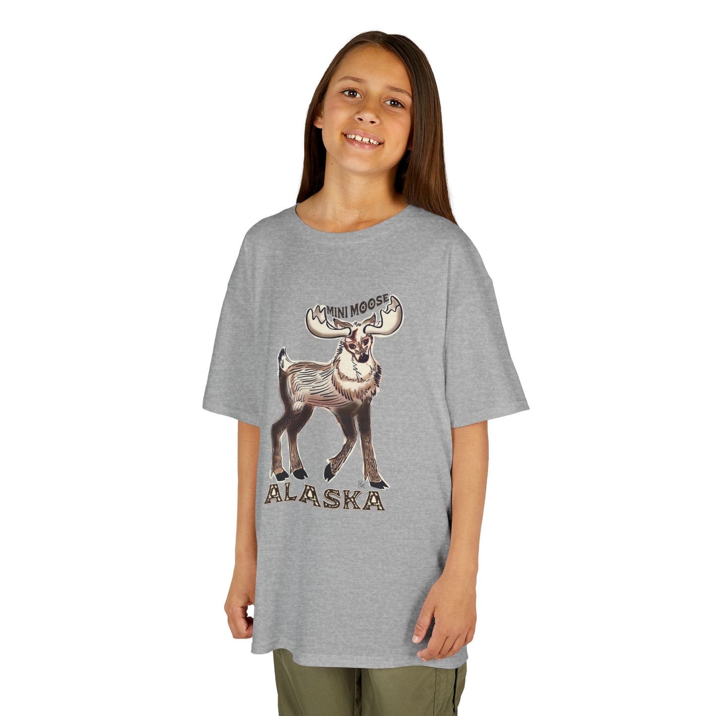 Kids Alaska Moose T-Shirt — Vintage Wildlife Graphic Tee for Grandkids