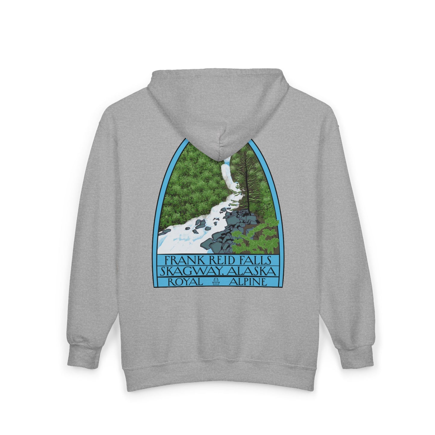 Frank Reid Falls Zip Hoodie — Gold Rush Cemetery Skagway Alaska Hoodie