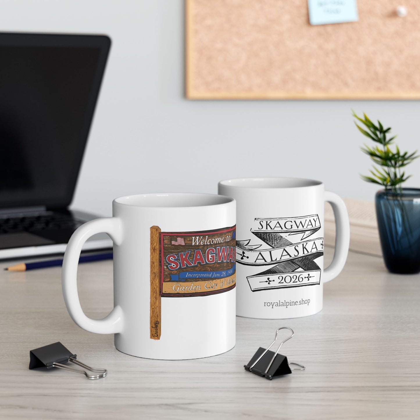 Welcome to Skagway Alaska Mug – Gold Rush Alaska Cruise Souvenir Coffee Mug