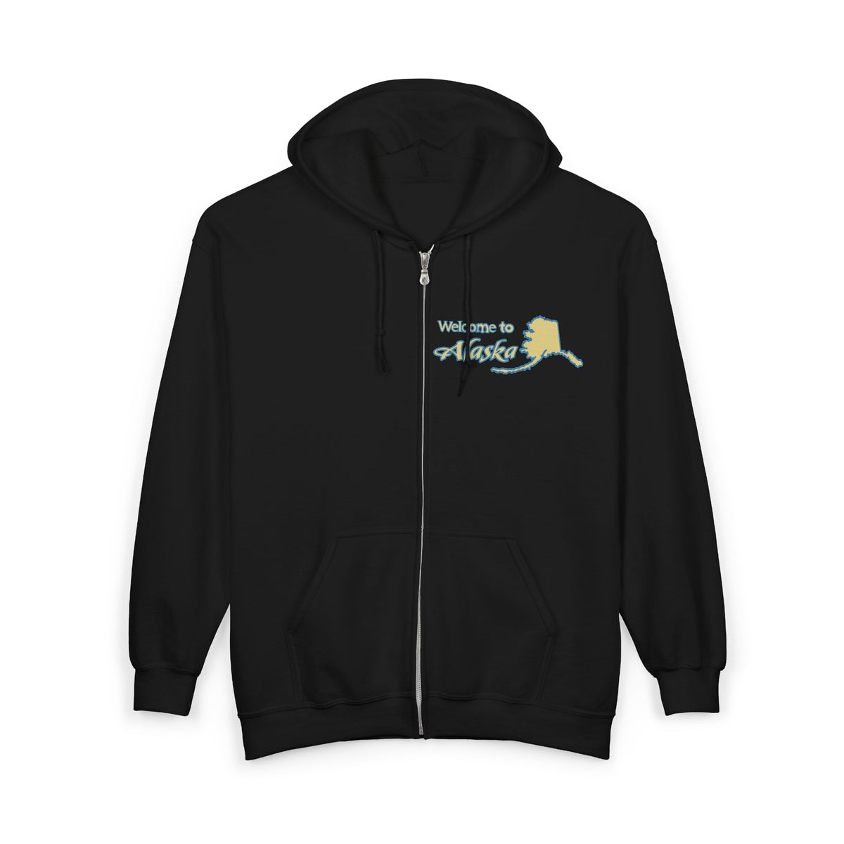 Alaska Yukon Caribou Zip Hoodie — Welcome to Alaska Graphic Sweatshirt