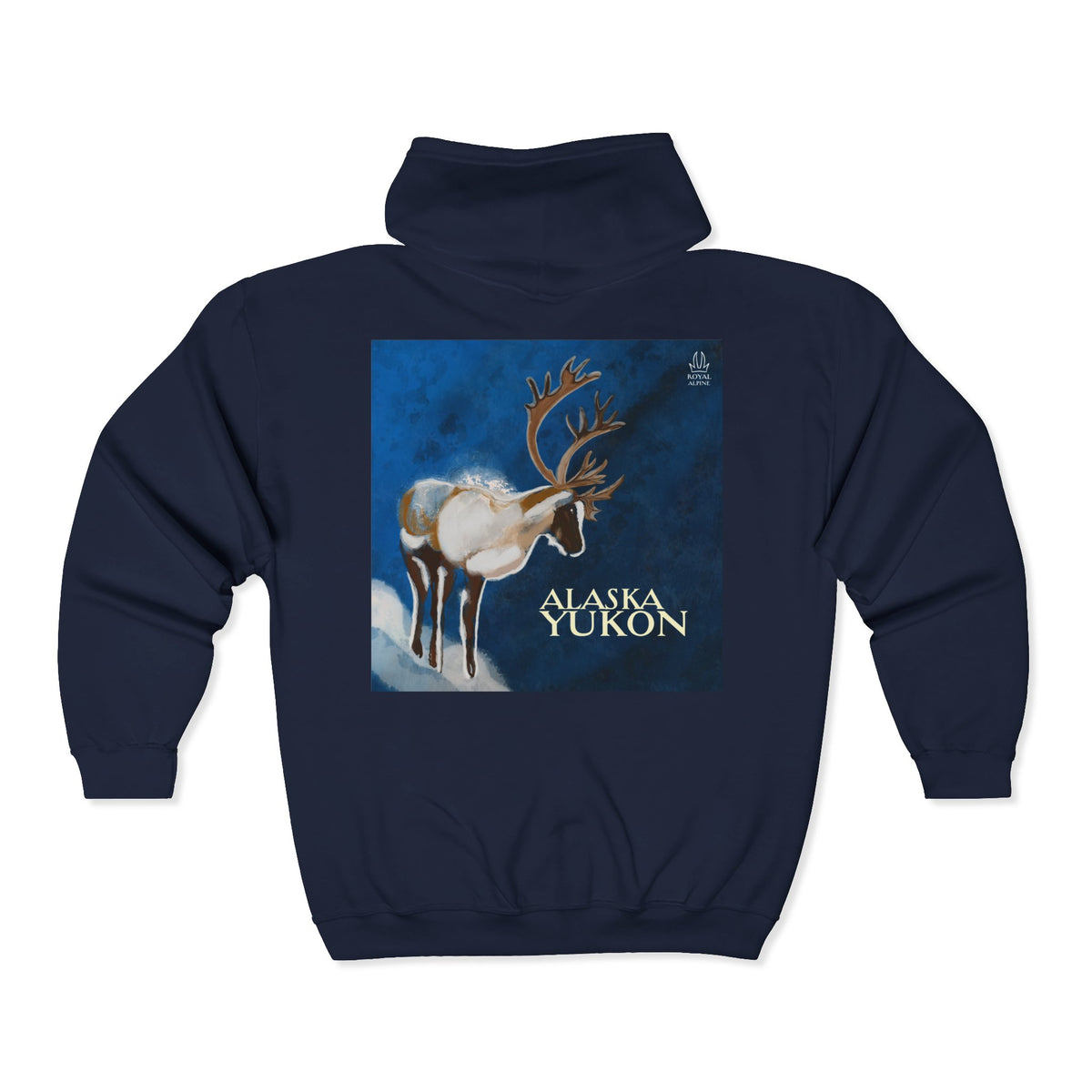 Alaska Yukon Caribou Zip Hoodie — Welcome to Alaska Graphic Sweatshirt
