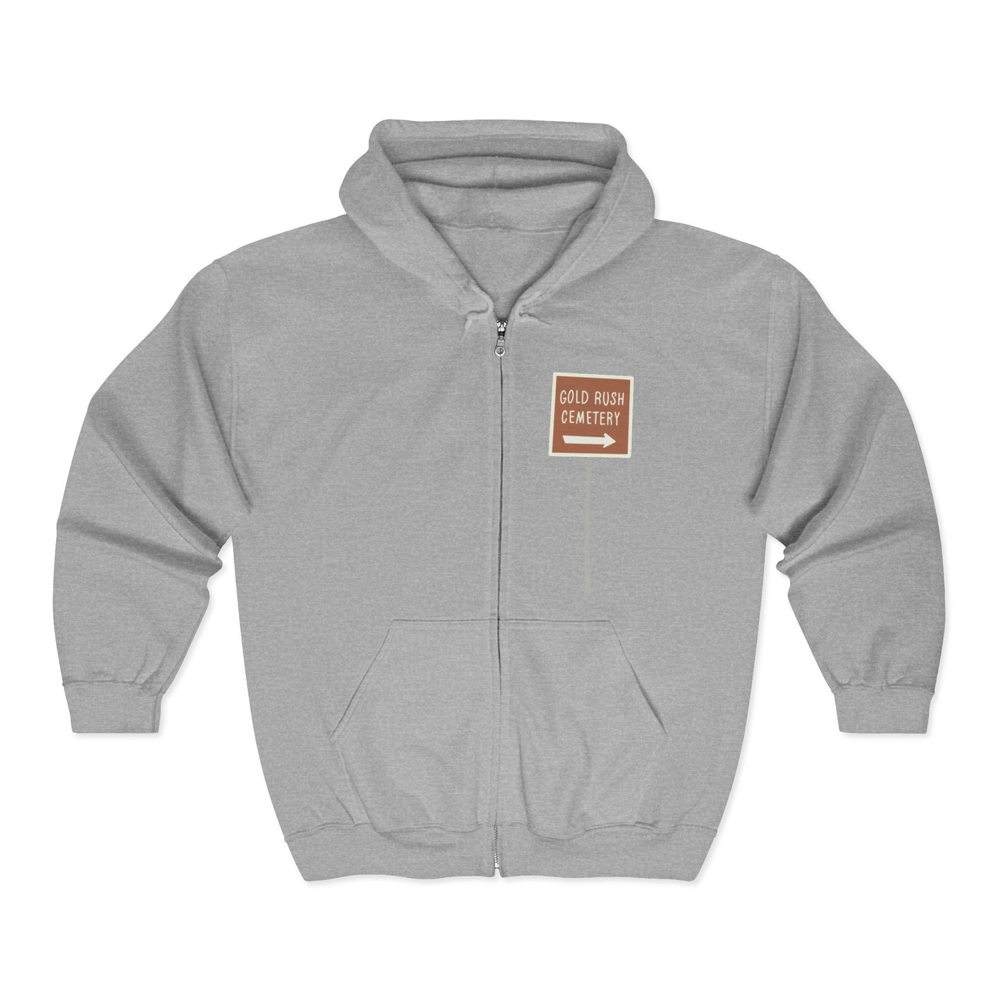 Frank Reid Falls Zip Hoodie — Gold Rush Cemetery Skagway Alaska Hoodie