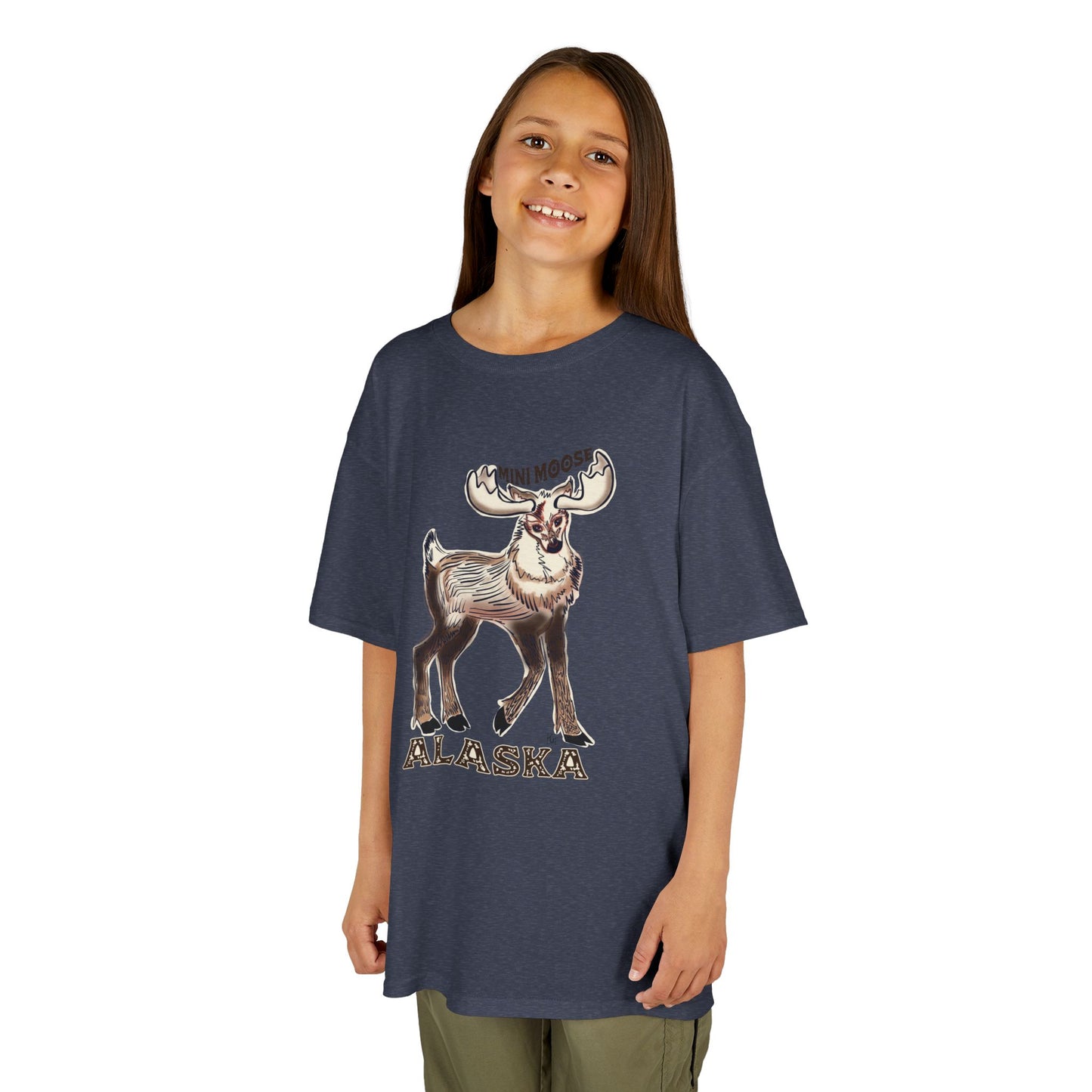 Kids Alaska Moose T-Shirt — Vintage Wildlife Graphic Tee for Grandkids