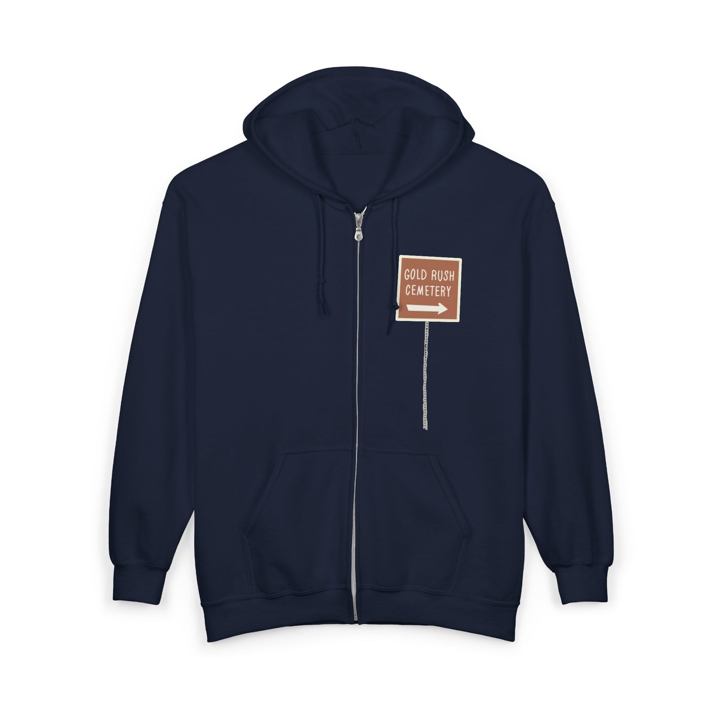 Frank Reid Falls Zip Hoodie — Gold Rush Cemetery Skagway Alaska Hoodie