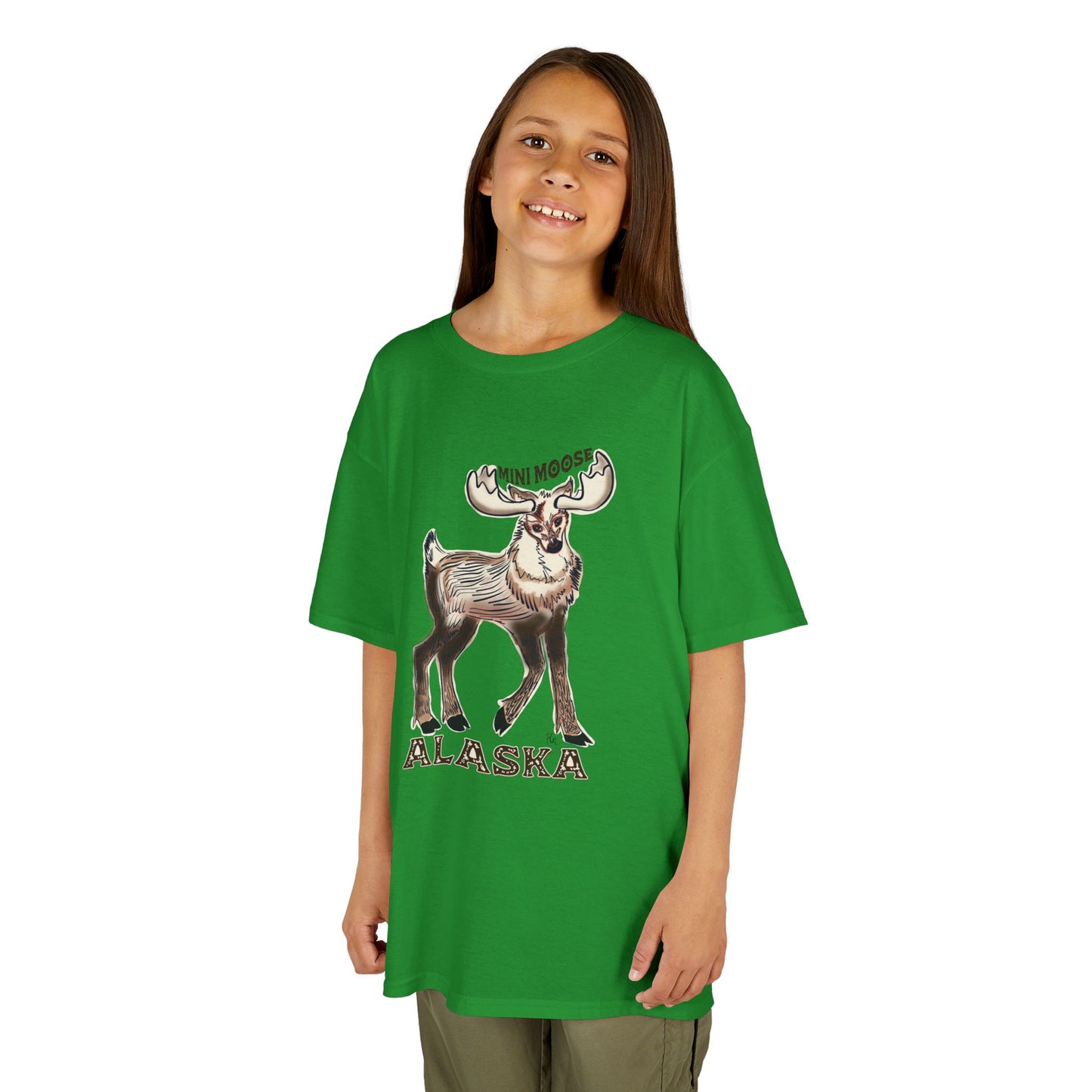 Kids Alaska Moose T-Shirt — Vintage Wildlife Graphic Tee for Grandkids