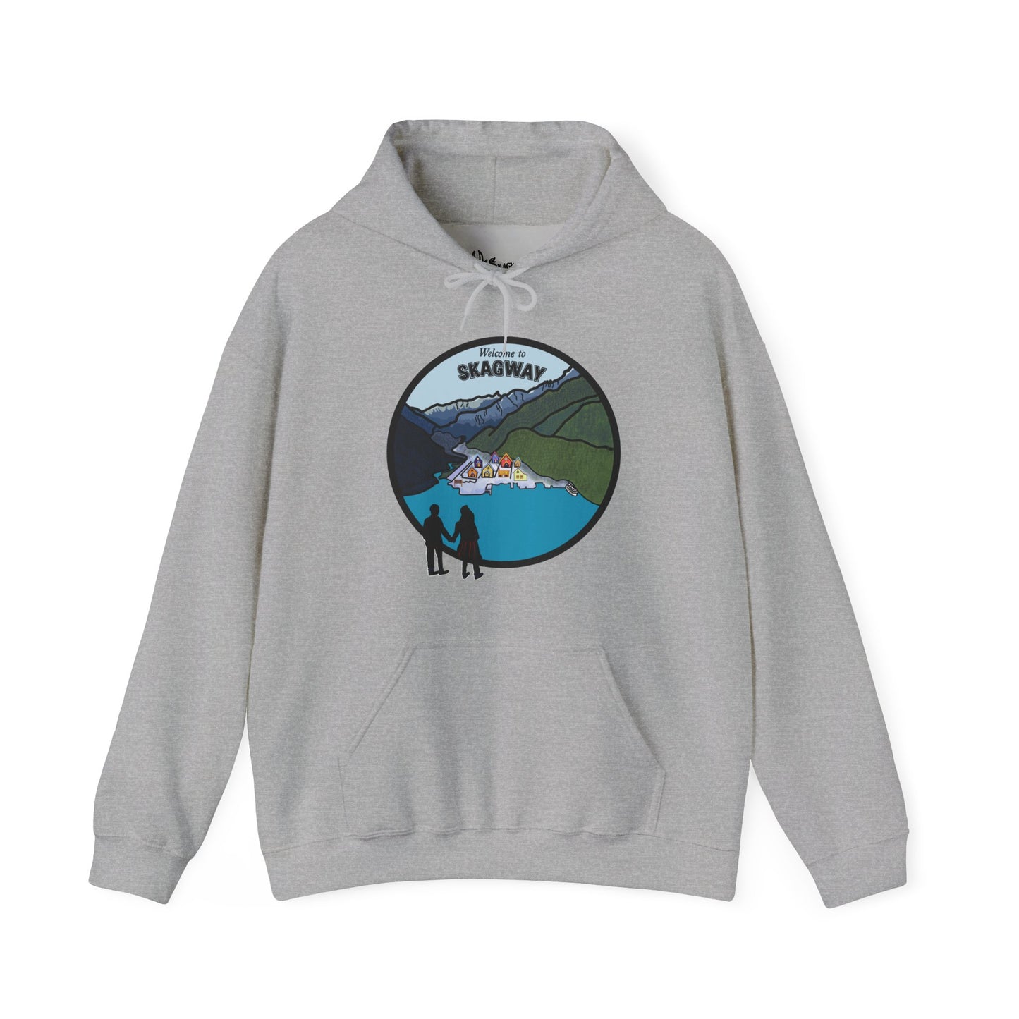 Welcome to Skagway Alaska Hoodie – Hand-Drawn | Artist Edition