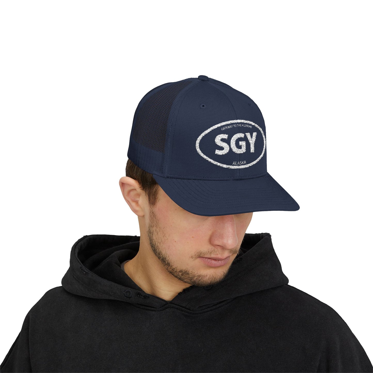 SGY Skagway, Alaska Trucker Hat — Vintage Gateway to the Klondike Snapback Cap