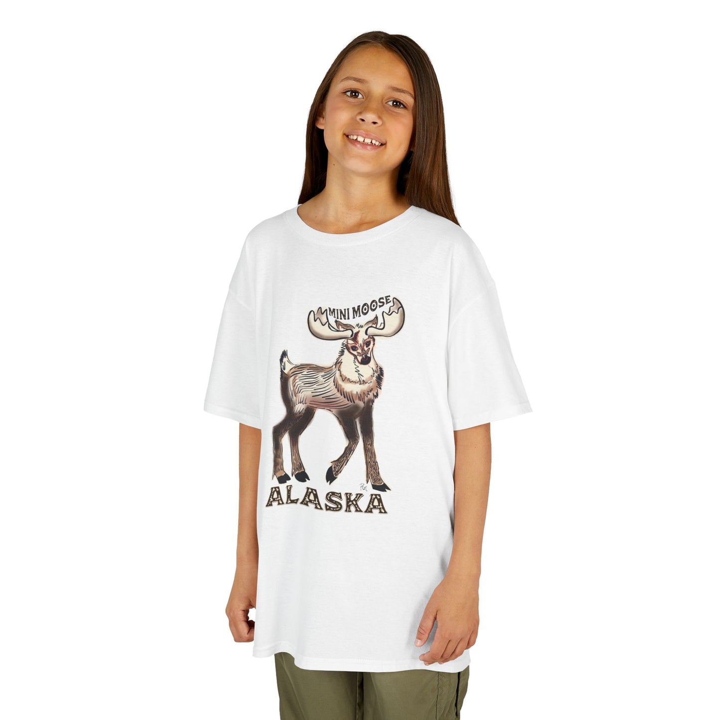 Kids Alaska Moose T-Shirt — Vintage Wildlife Graphic Tee for Grandkids