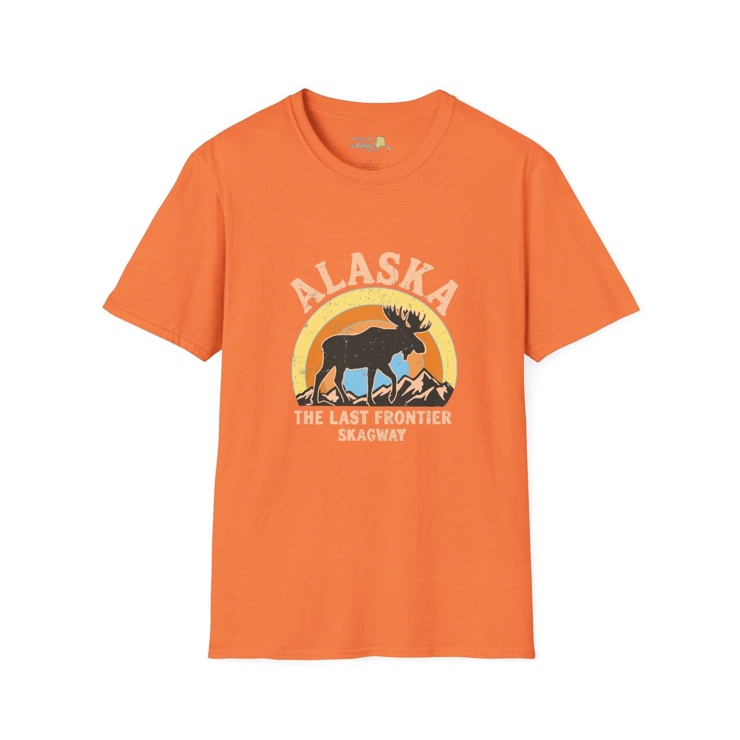 Vintage 80s Alaska Moose Vintage Sunset T‑Shirt — The Last Frontier Graphic Tee