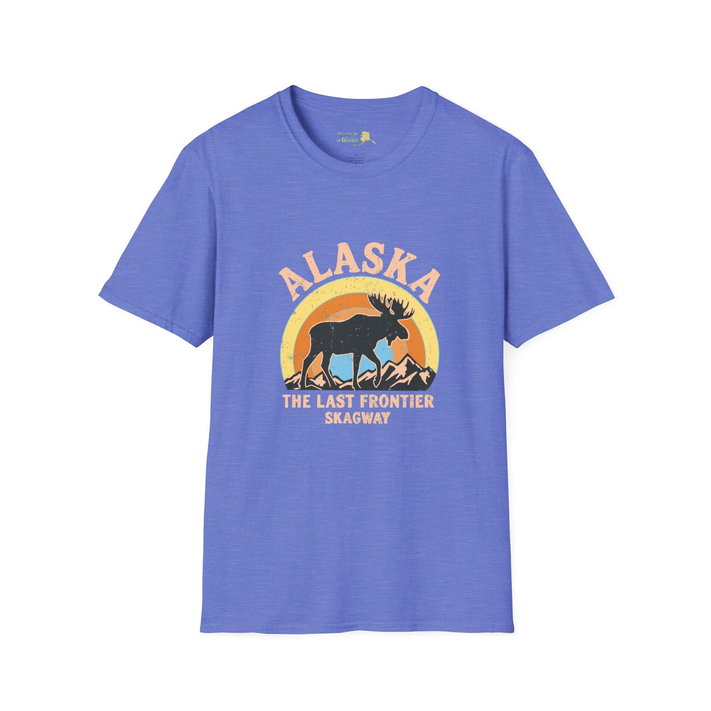 Vintage 80s Alaska Moose Vintage Sunset T‑Shirt — The Last Frontier Graphic Tee