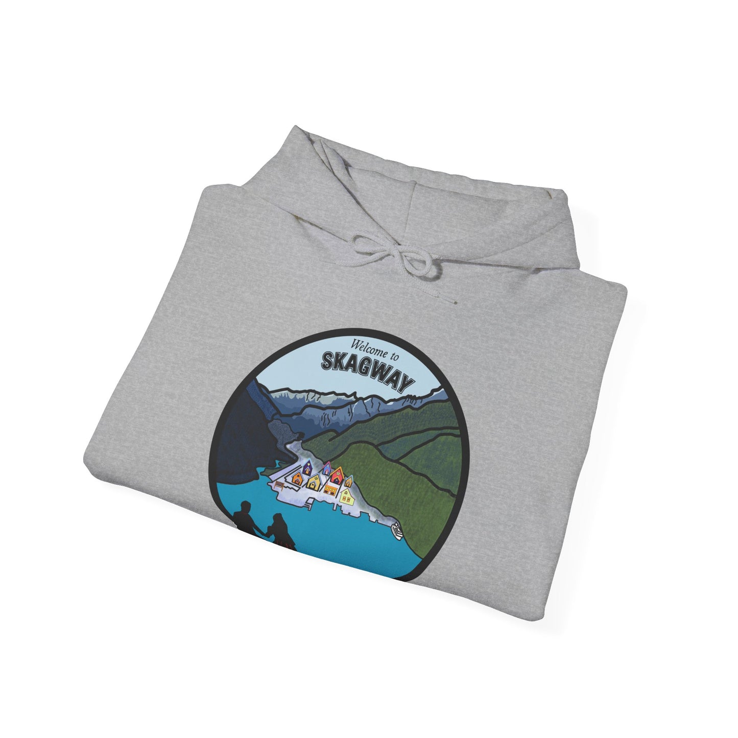Welcome to Skagway Alaska Hoodie – Hand-Drawn | Artist Edition