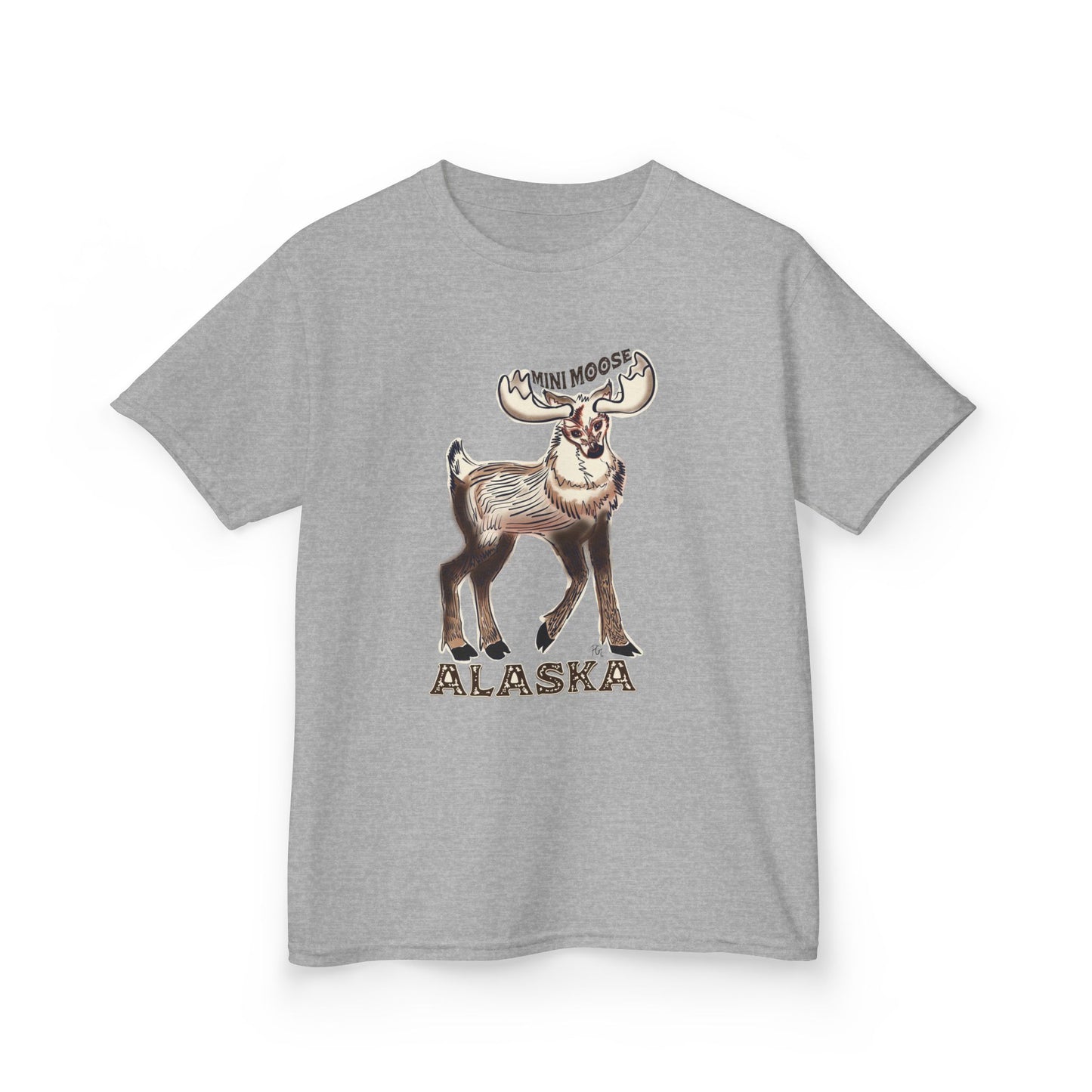 Kids Alaska Moose T-Shirt — Vintage Wildlife Graphic Tee for Grandkids