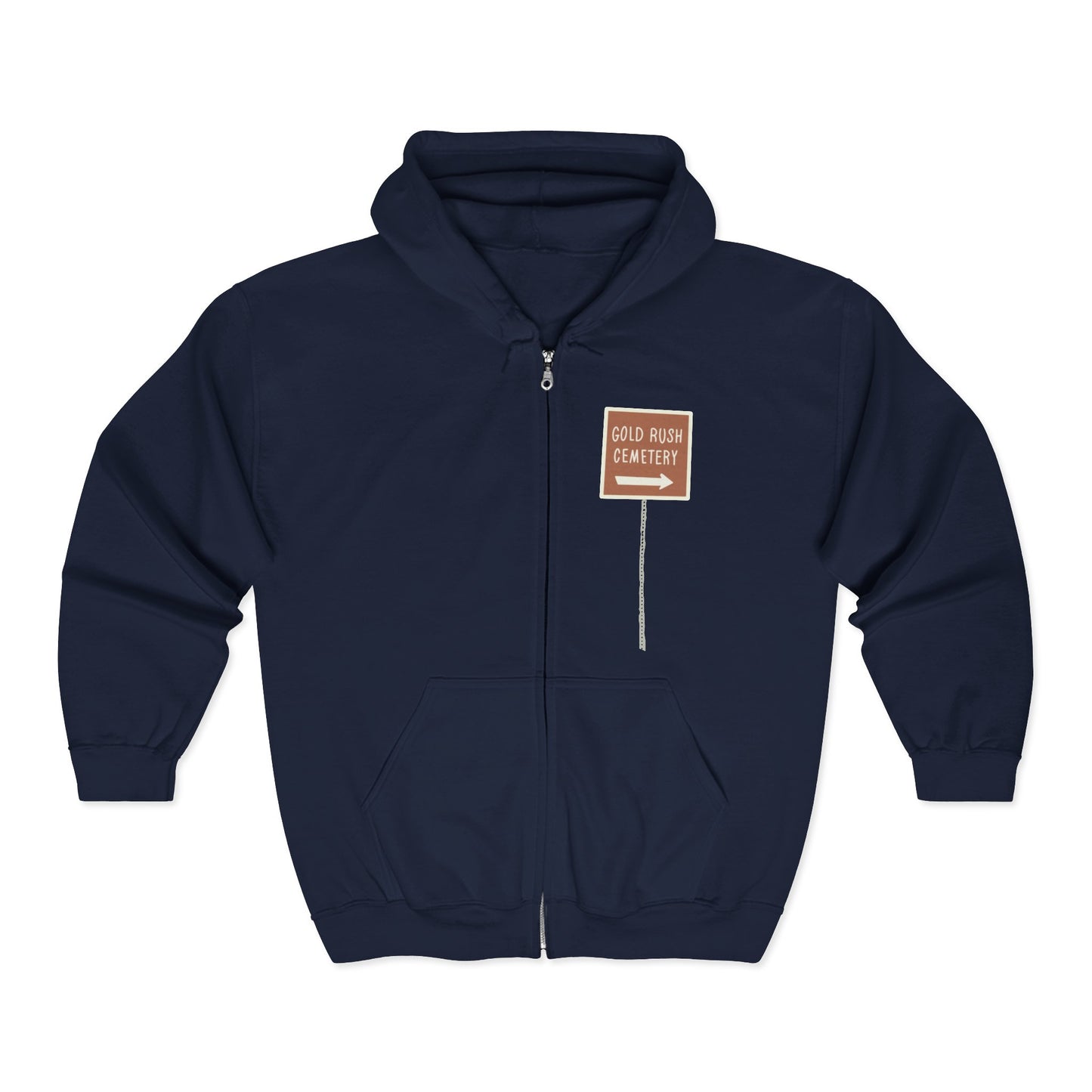 Frank Reid Falls Zip Hoodie — Gold Rush Cemetery Skagway Alaska Hoodie