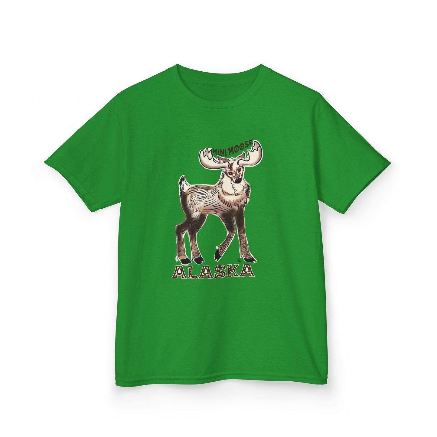 Kids Alaska Moose T-Shirt — Vintage Wildlife Graphic Tee for Grandkids