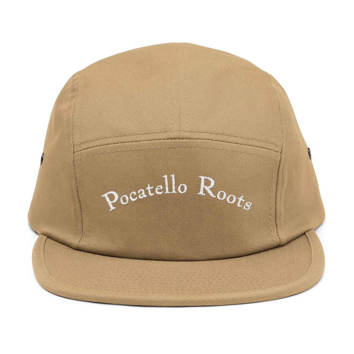 Pocatello Roots Embroidered 5-Panel Cap – Casual Cotton Camper Hat