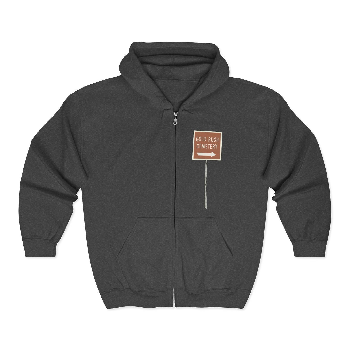 Frank Reid Falls Zip Hoodie — Gold Rush Cemetery Skagway Alaska Hoodie