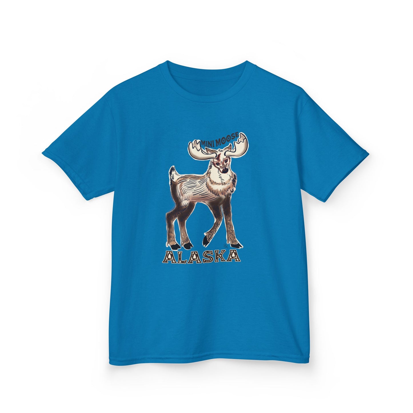 Kids Alaska Moose T-Shirt — Vintage Wildlife Graphic Tee for Grandkids