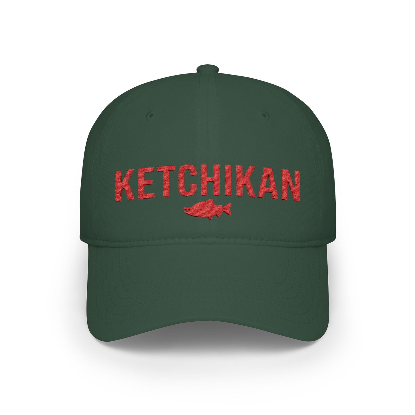 Ketchikan Alaska Embroidered Baseball Cap | Salmon Fishing Hat | Alaska Gift