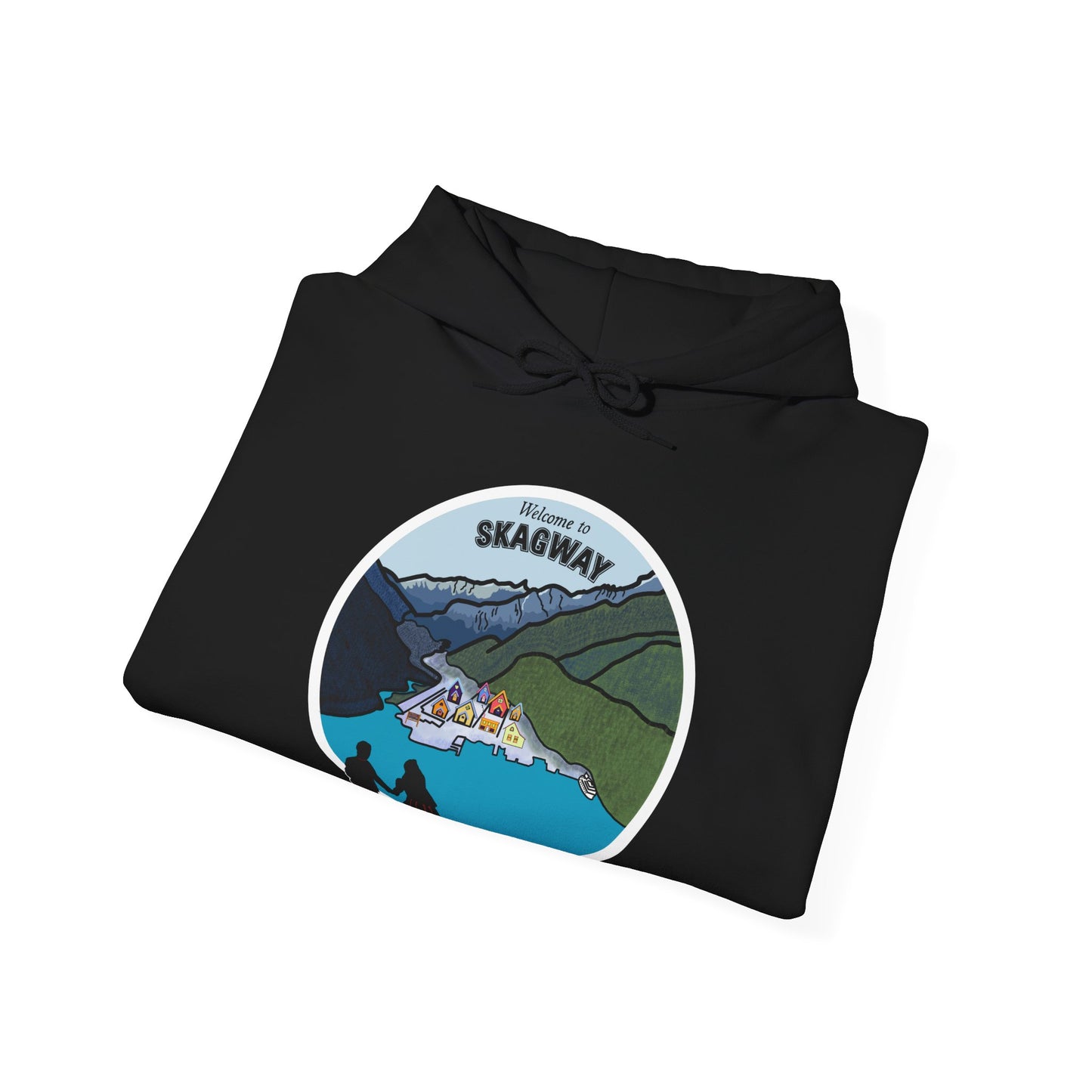 Welcome to Skagway Alaska Hoodie – Hand-Drawn | Artist Edition