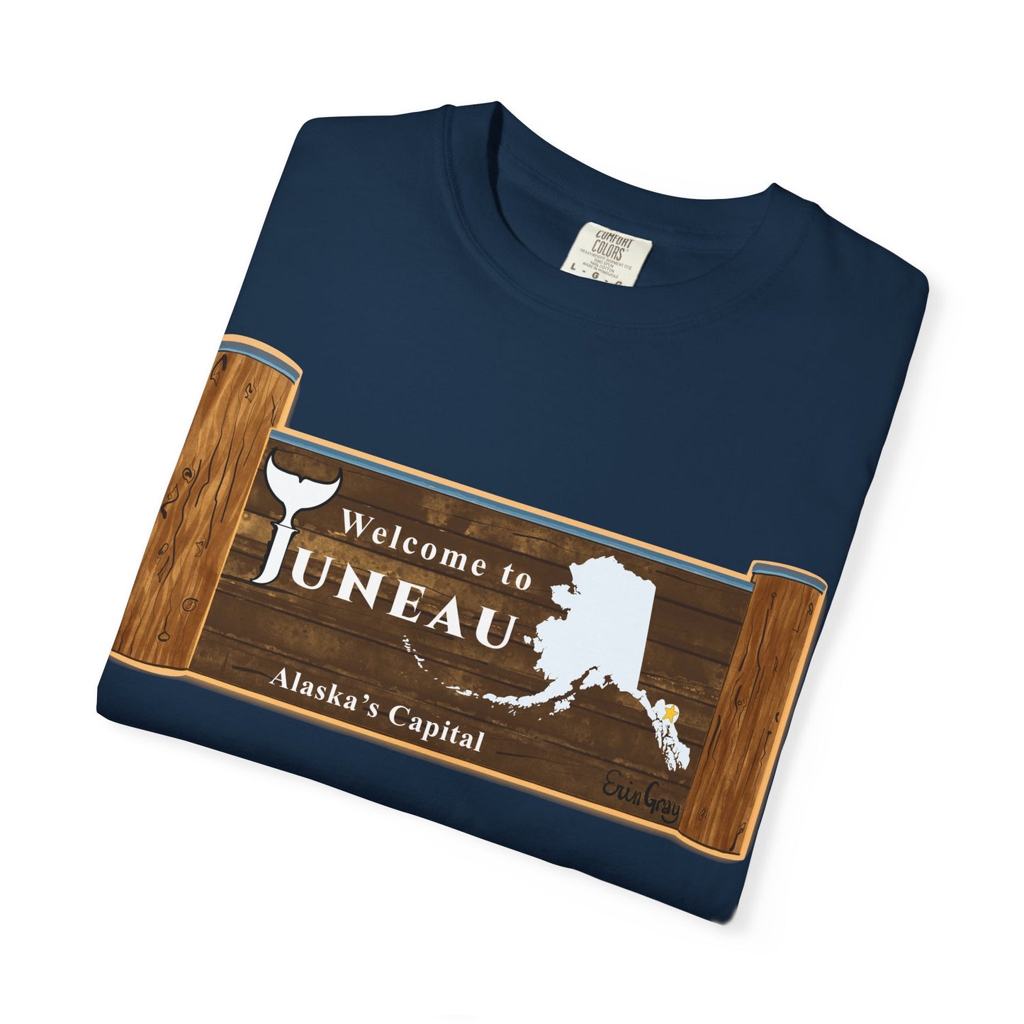 Juneau Alaska Sign T-Shirt – Welcome to Juneau Souvenir Tee