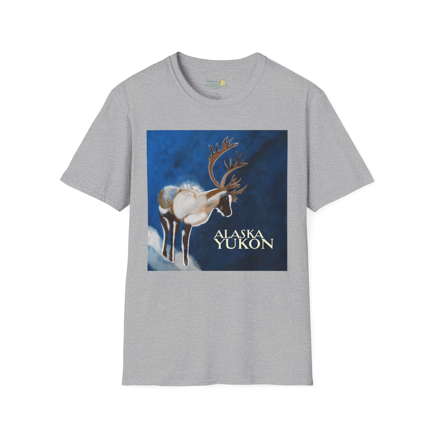 Caribou Reindeer Alaska Yukon T-Shirt — Vintage Wildlife Graphic Tee