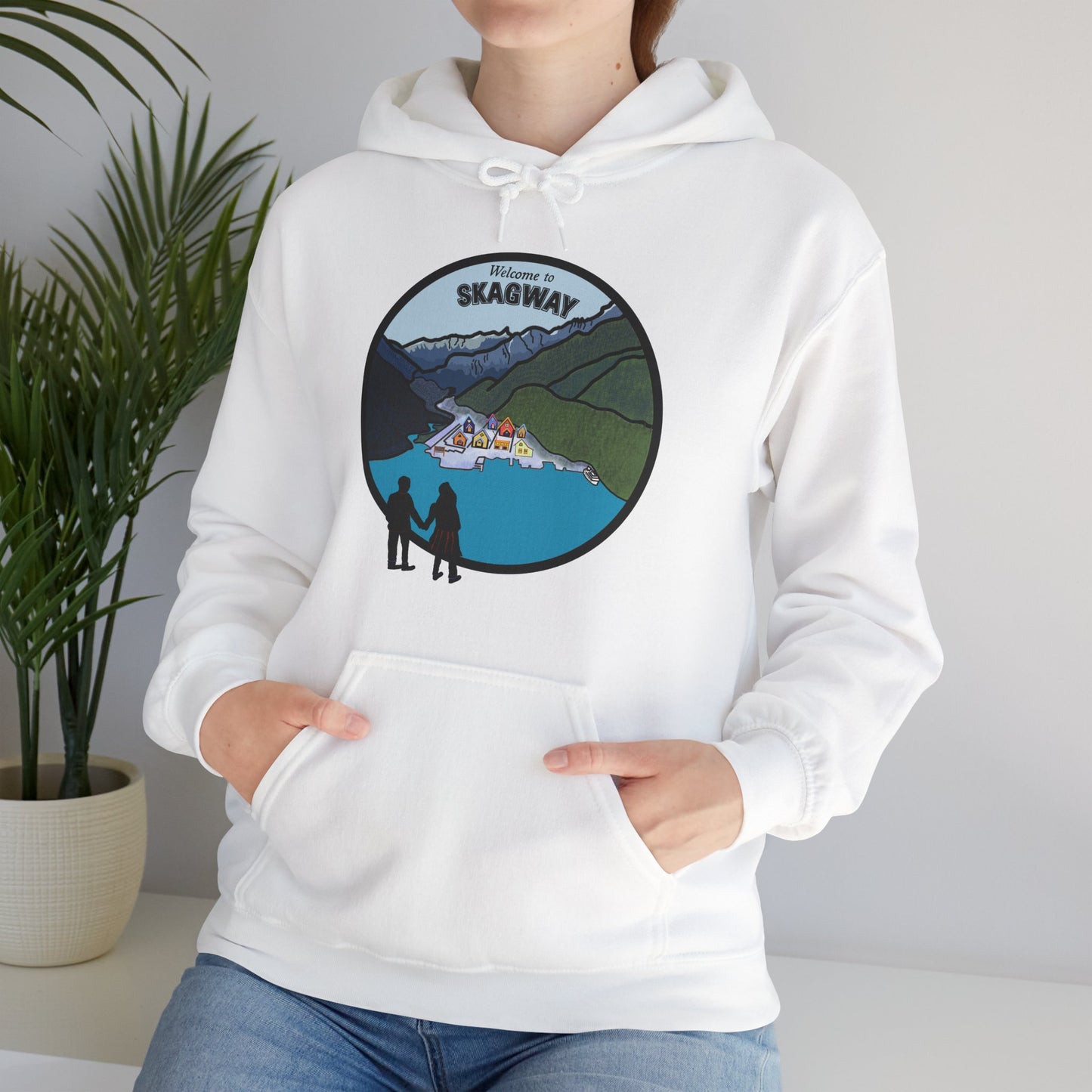 Welcome to Skagway Alaska Hoodie – Hand-Drawn | Artist Edition