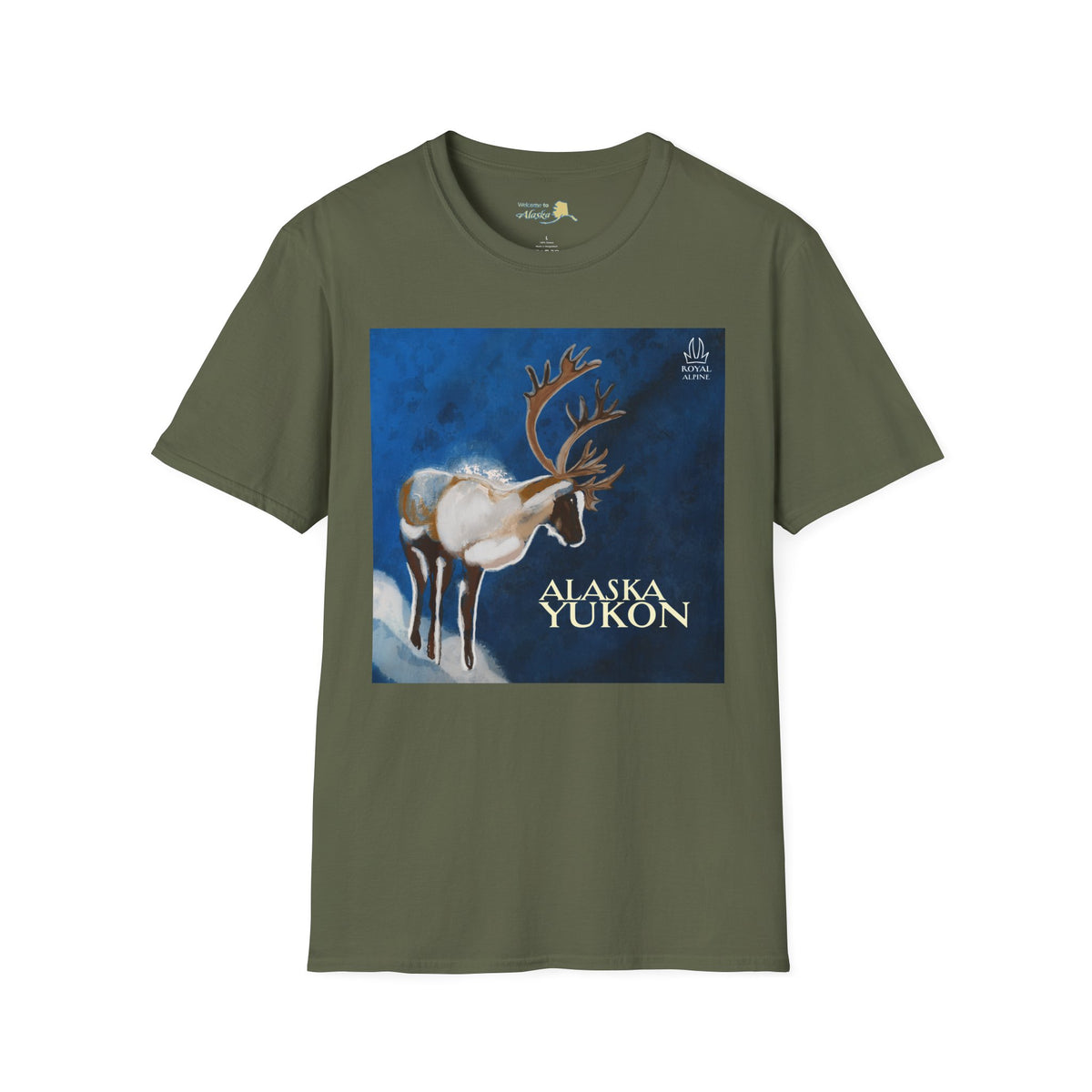 Caribou Reindeer Alaska Yukon T-Shirt — Vintage Wildlife Graphic Tee