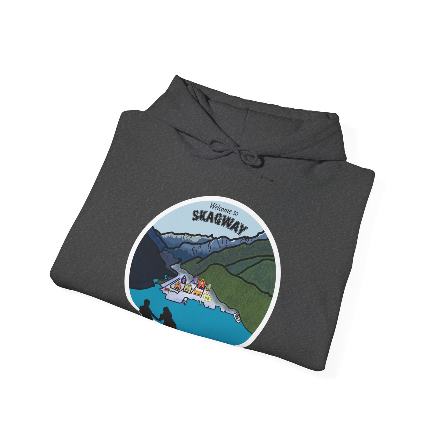 Welcome to Skagway Alaska Hoodie – Hand-Drawn | Artist Edition