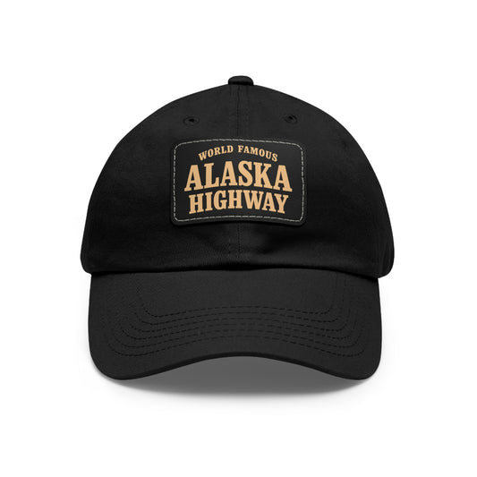 Alaska Highway leather patch hat world famous Alaska Highway cap