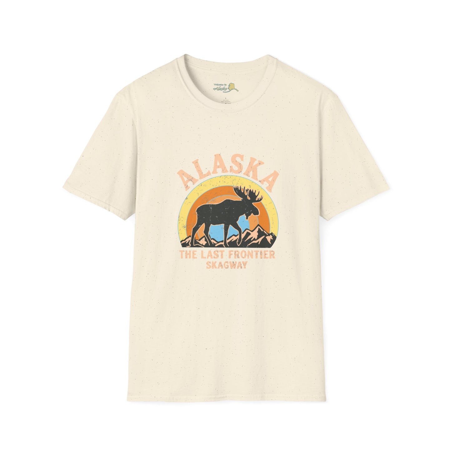 Vintage 80s Alaska Moose Vintage Sunset T‑Shirt — The Last Frontier Graphic Tee