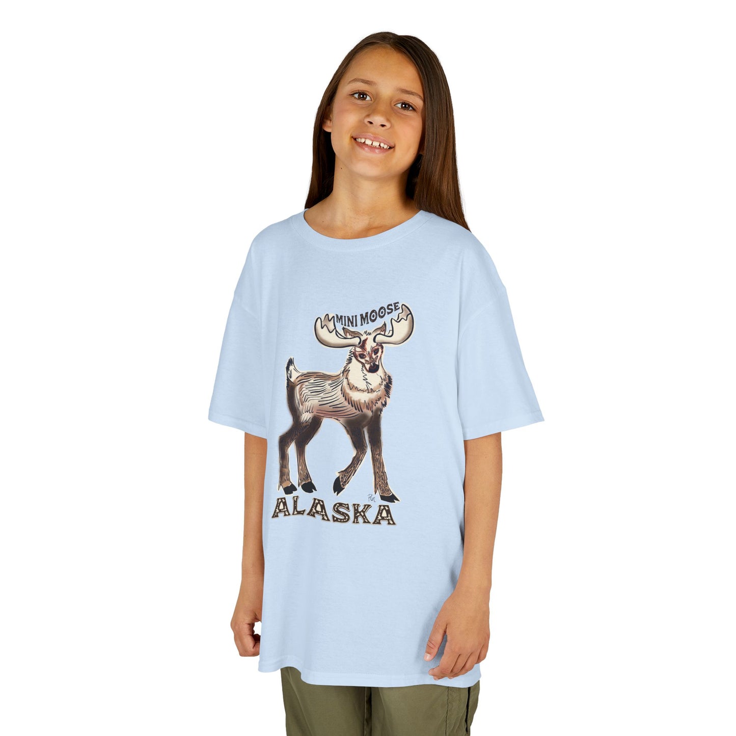 Kids Alaska Moose T-Shirt — Vintage Wildlife Graphic Tee for Grandkids