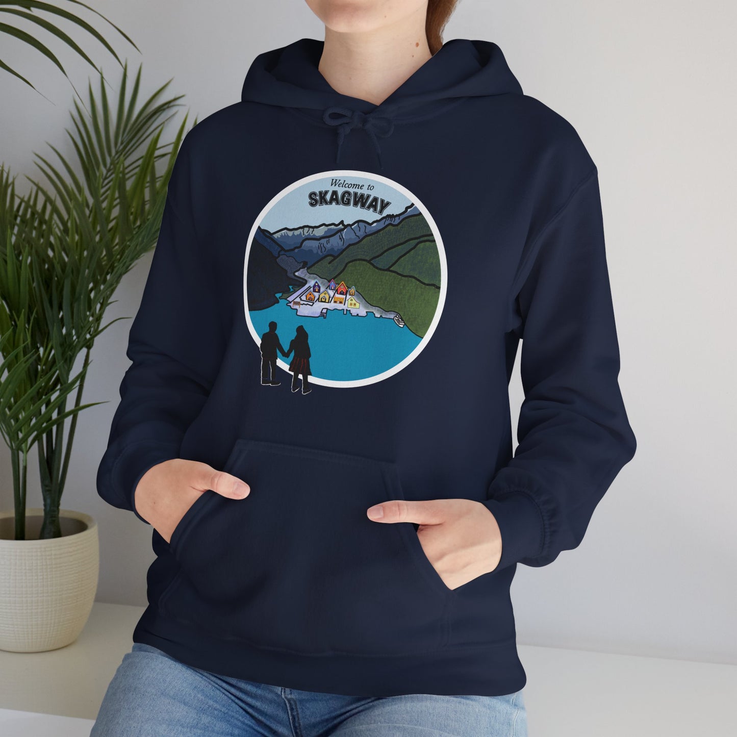 Welcome to Skagway Alaska Hoodie – Hand-Drawn | Artist Edition
