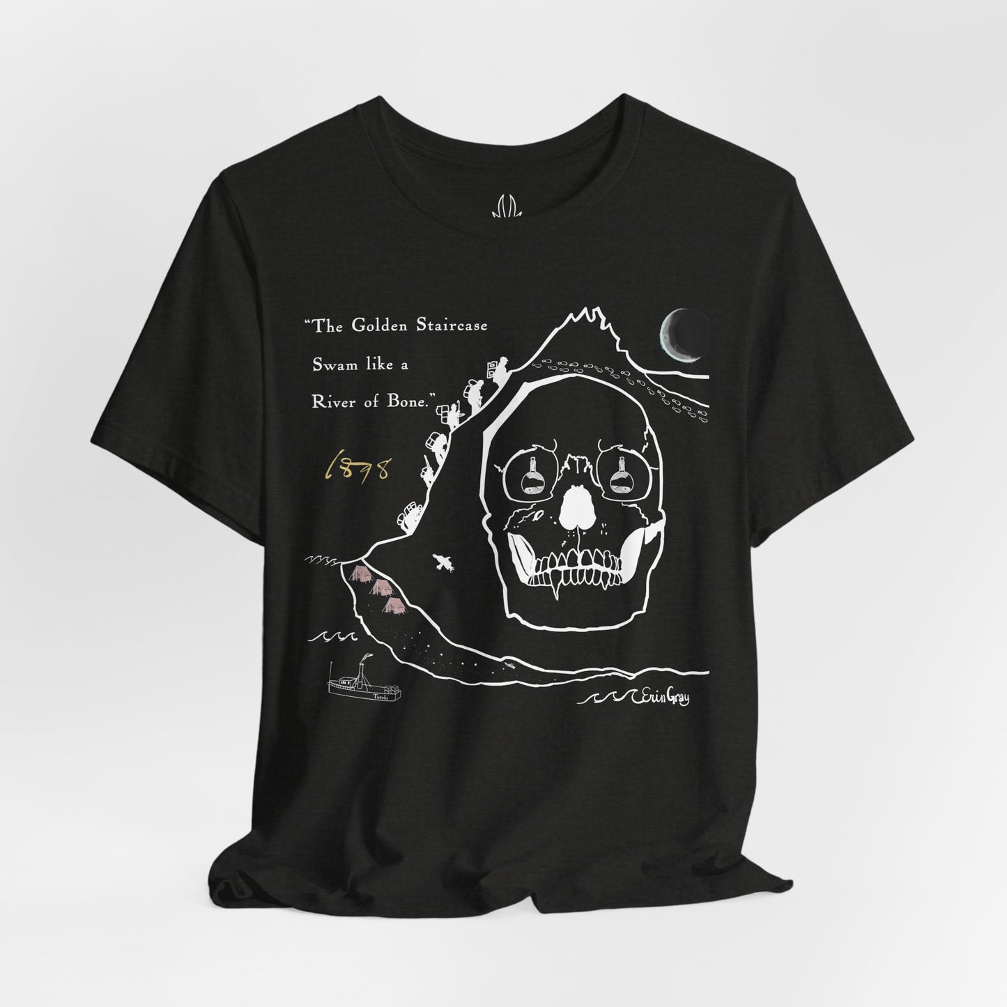 Klondike Gold Rush Story Tee — "The Golden Staircase Swam Like a River of Bone"