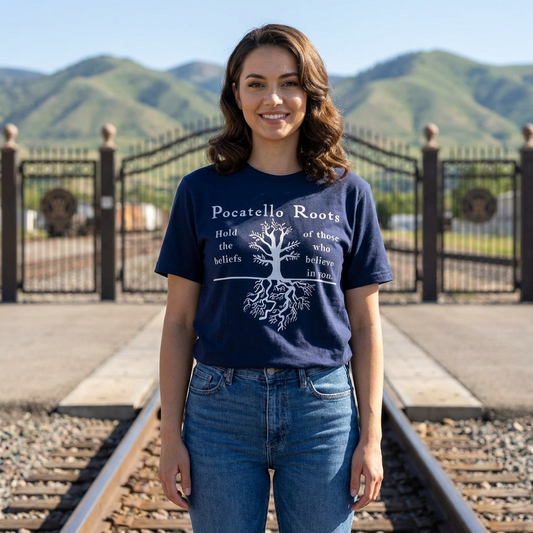 Pocatello Roots T-Shirt — "Hold the beliefs of those who believe in you" ISU Roots Tee