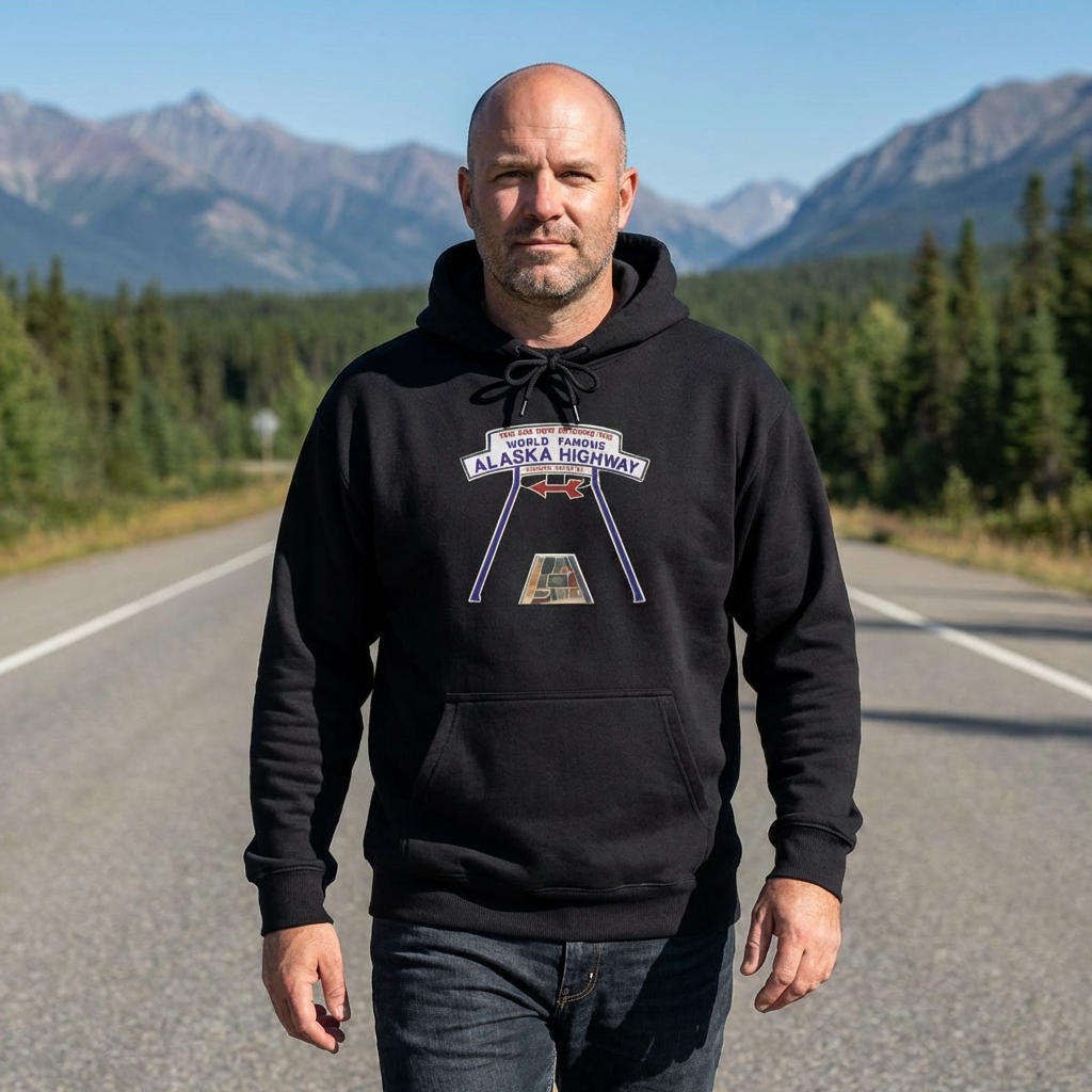 Alaska Highway hoodie world famous Alaska Highway pullover