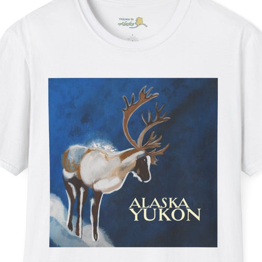 Caribou Reindeer Alaska Yukon T-Shirt — Vintage Wildlife Graphic Tee