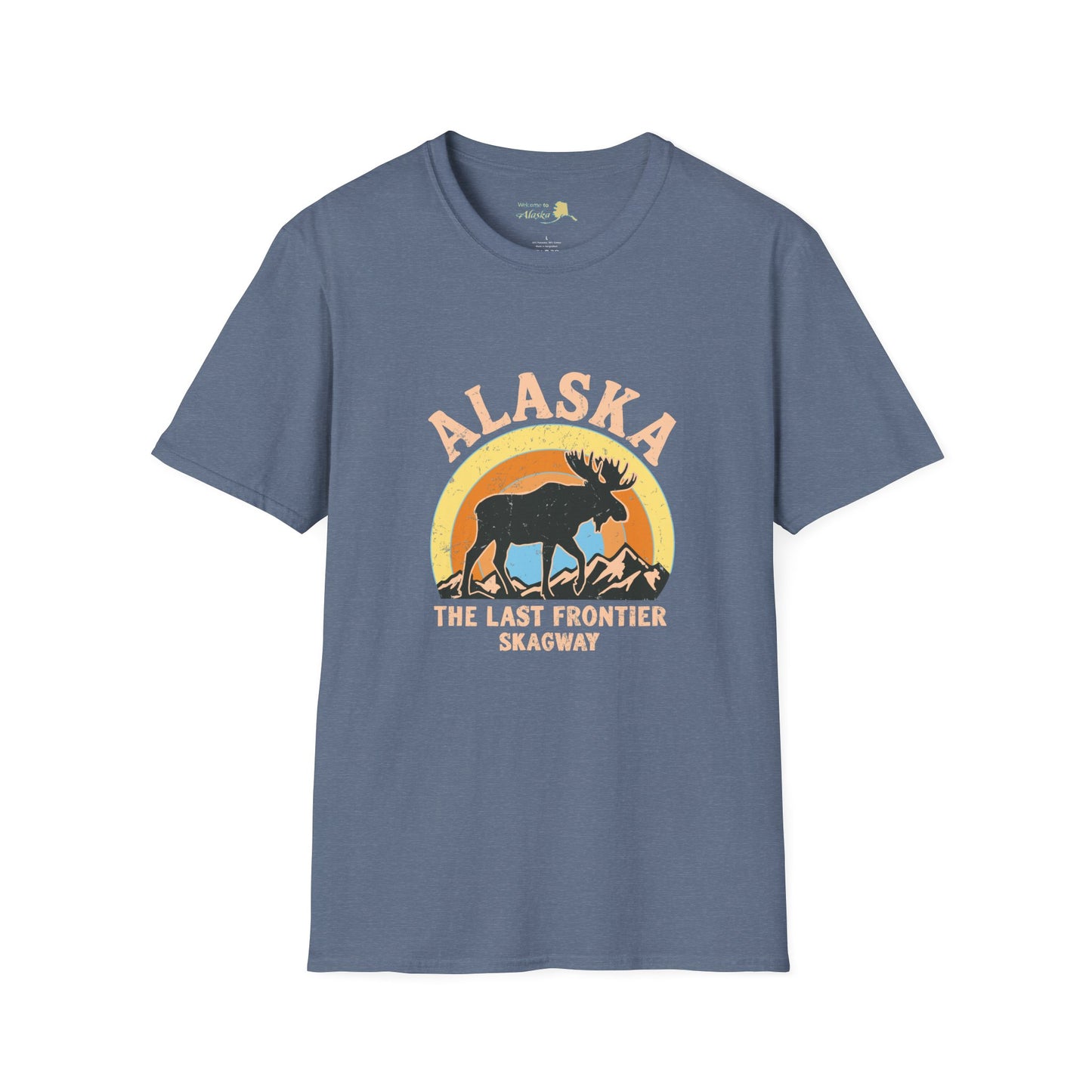 Vintage 80s Alaska Moose Vintage Sunset T‑Shirt — The Last Frontier Graphic Tee
