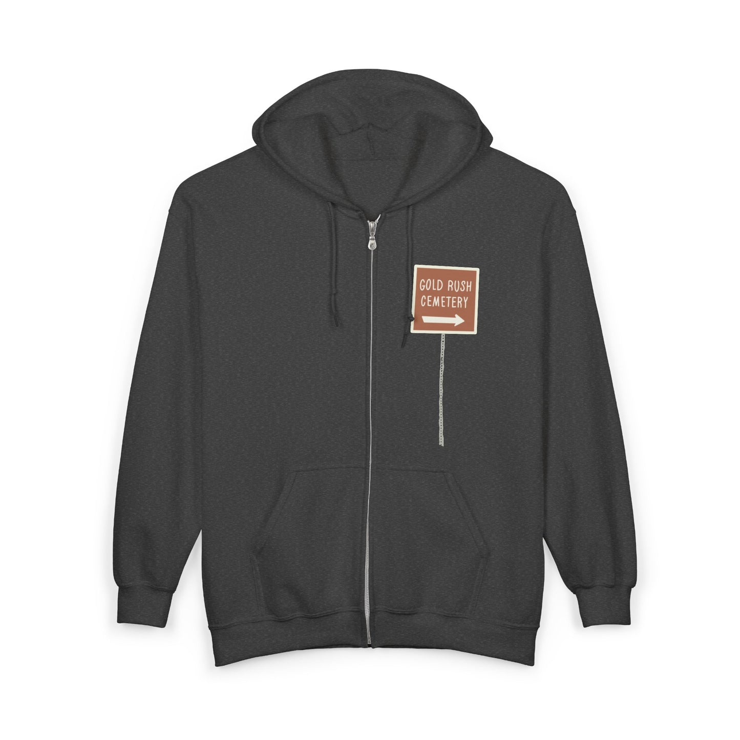 Frank Reid Falls Zip Hoodie — Gold Rush Cemetery Skagway Alaska Hoodie