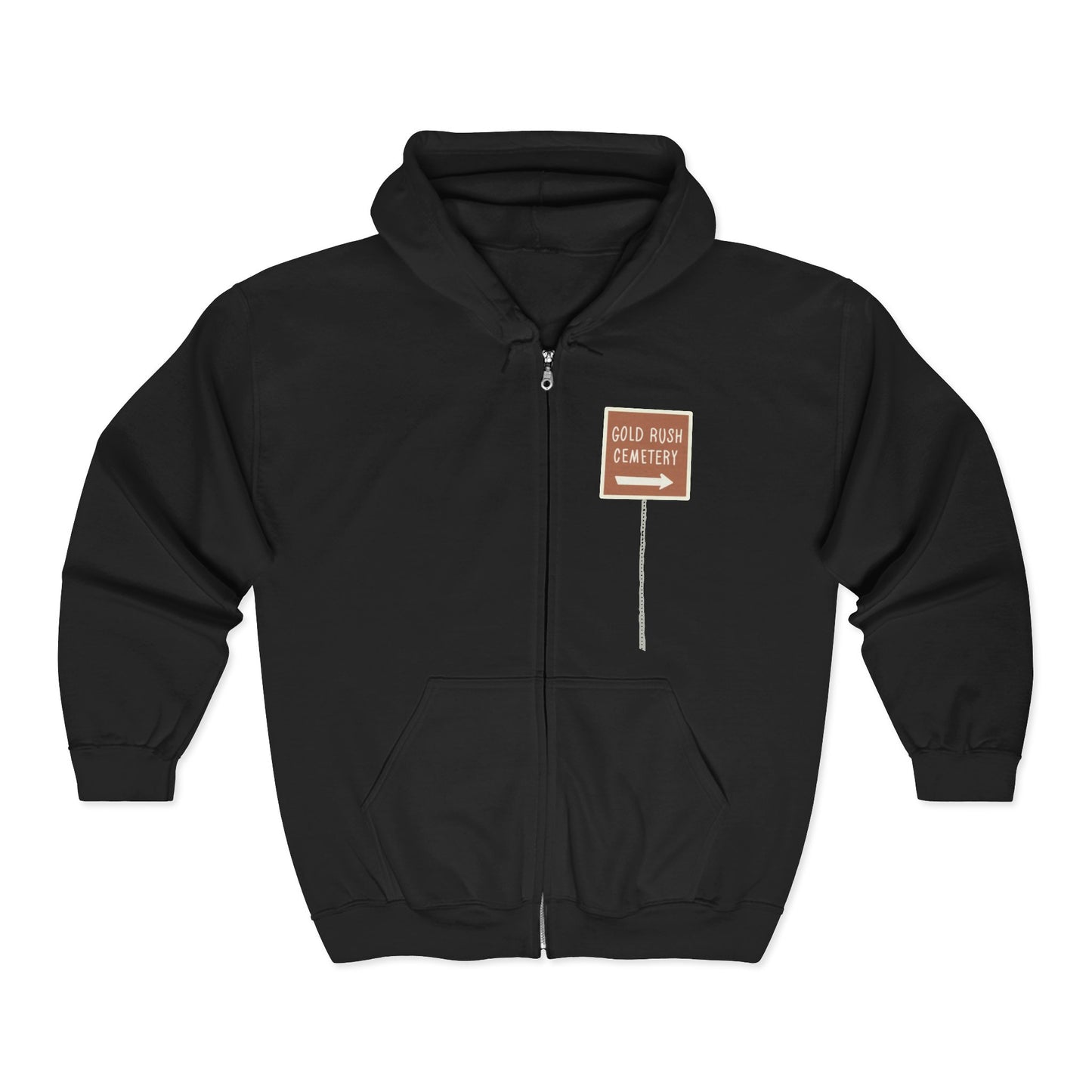 Frank Reid Falls Zip Hoodie — Gold Rush Cemetery Skagway Alaska Hoodie